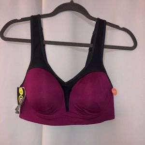 Burgundy/ purple sports bra